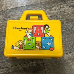 1987 Vintage Fisher Price Yellow School ABC Lunch Box